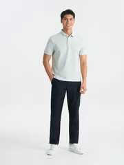 Áo Polo Nam 5S Fashion Trơn Bo Dệt Jacquard Slimfit APC25062