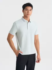 Áo Polo Nam 5S Fashion Trơn Bo Dệt Jacquard Slimfit APC25062