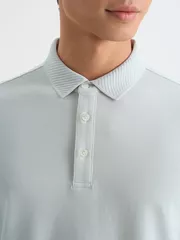 Áo Polo Nam 5S Fashion Trơn Bo Dệt Jacquard Slimfit APC25062