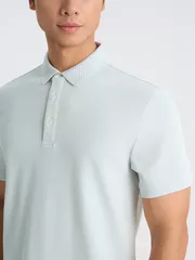 Áo Polo Nam 5S Fashion Trơn Bo Dệt Jacquard Slimfit APC25062