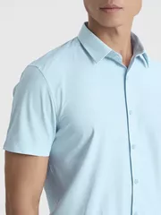 Áo Sơ Mi Nam Ngắn Tay 5S Fashion Kẻ Sọc Slimfit ASC25003