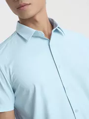 Áo Sơ Mi Nam Ngắn Tay 5S Fashion Kẻ Sọc Slimfit ASC25003