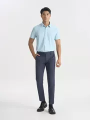 Áo Sơ Mi Nam Ngắn Tay 5S Fashion Kẻ Sọc Slimfit ASC25003