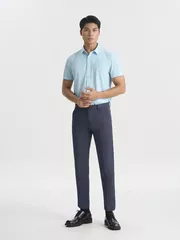 Áo Sơ Mi Nam Ngắn Tay 5S Fashion Kẻ Sọc Slimfit ASC25003