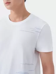 Áo Thun Nam Ngắn Tay 5S Fashion Họa Tiết Phom Slimfit ATS24007