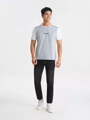 Áo Thun Nam Can Phối 5S Fashion Phom Regular ATS25029