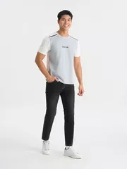 Áo Thun Nam Can Phối 5S Fashion Phom Regular ATS25029