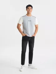 Áo Thun Nam Can Phối 5S Fashion Phom Regular ATS25029