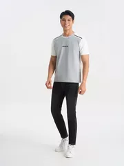 Áo Thun Nam Can Phối 5S Fashion Phom Regular ATS25029