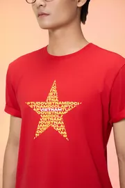 Áo Thun Unisex Cờ Đỏ Sao Vàng 5S Fashion Phom Casual ATS25099