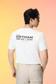 Áo Thun Cờ Đỏ Sao Vàng 5S FASHION In Lưng Phong Cách ATS25100