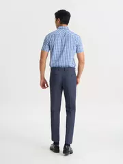 Áo Sơ Mi Nam Ngắn Tay 5S Fashion Kẻ Ô Phối Màu Phom Smarfit ASC25013