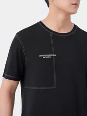 Áo Thun Nam Ngắn Tay 5S Fashion Chần Chỉ Casual ATS24022