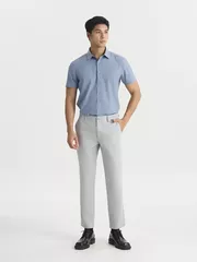 Áo Sơ Mi Nam 5S Fashion Dệt Hiệu Ứng Basic Phom Smart fit ASC25031