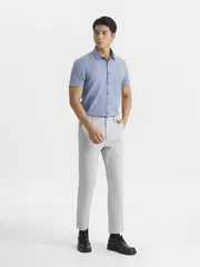 Áo Sơ Mi Nam 5S Fashion Dệt Hiệu Ứng Basic Phom Smart fit ASC25031