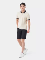 Quần Short Kaki Nam 5S Fashion Họa Tiết Cạp Cúc QSK24012