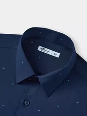 Áo Sơ Mi Nam Ngắn Tay Họa Tiết 5S Fashion Phom Smart Fit ASC25009