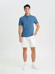 Áo Polo Nam 5S Fashion Can Phối In Lưng Slimfit APC25068