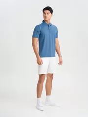 Áo Polo Nam 5S Fashion Can Phối In Lưng Slimfit APC25068