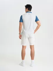 Áo Polo Nam 5S Fashion Can Phối In Lưng Slimfit APC25068