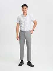 Áo Sơ Mi Nam Dệt Kim Vải Co Giãn 5S Fashion Kẻ Sọc ASC25024