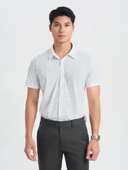 Áo Sơ Mi Nam Dệt Kim 5S Fashion Họa Tiết Co Giãn ASC25026