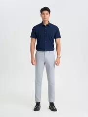 Áo Sơ Mi Nam Ngắn Tay 5S Fashion Trơn Smart Fit ASC25032