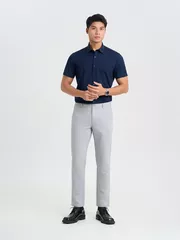 Áo Sơ Mi Nam Ngắn Tay 5S Fashion Trơn Smart Fit ASC25032