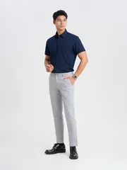 Áo Sơ Mi Nam Ngắn Tay 5S Fashion Trơn Smart Fit ASC25032