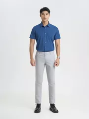 Áo Sơ Mi Nam Tay Ngắn 5S Fashion Dệt Hiệu Ứng Smart fit ASC25053