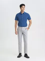 Áo Sơ Mi Nam Tay Ngắn 5S Fashion Dệt Hiệu Ứng Smart fit ASC25053
