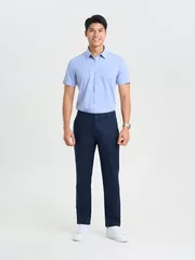 Áo Sơ Mi Nam Ngắn Tay 5S Fashion Dệt Hiệu Ứng Phom Smart fit ASC25054