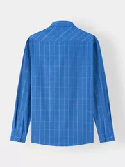 Áo Sơ Mi Nam Dài Tay 5S Fashion Kẻ Ô Smart Fit ASM25037