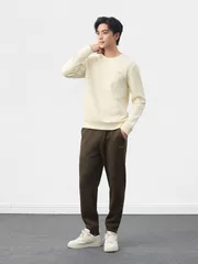 Quần Nỉ Nam S-WARM 5S Fashion Thêu Họa Tiết Phom Slimfit MBQNI25013