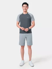 Áo Thun Nam Ngắn Tay 5S Fashion Tay Raglan Slimfit ATS24047