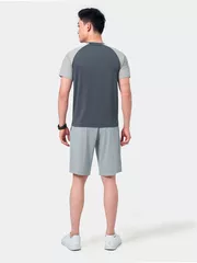 Áo Thun Nam Ngắn Tay 5S Fashion Tay Raglan Slimfit ATS24047