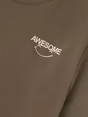 Áo Giữ Nhiệt Bé Trai Cổ Tròn 5S Fashion Lót Nỉ Bông Slimfit B0AGN25005