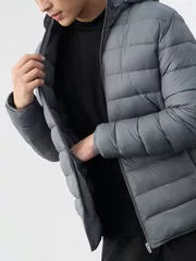 Áo Khoác Phao Nam Siêu Nhẹ Air-PUFFER HEATLOCK 5S FASHION Mũ Tháo Rời M0APH25011