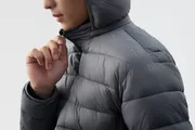 Áo Khoác Phao Nam Siêu Nhẹ Air-PUFFER HEATLOCK 5S FASHION Mũ Tháo Rời M0APH25011