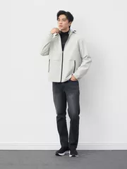 Áo Khoác Gió Nam Pro-DWR 5S FASHION Tay Raglan Có Mũ Tháo Được M0AKG25009