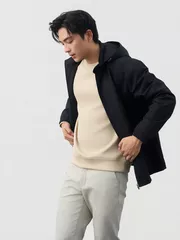 Áo Khoác Gió Nam Pro-DWR 5S FASHION Tay Raglan Có Mũ Tháo Được M0AKG25009