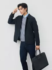 Áo Khoác Thời Trang Nam 5S Fashion Cổ Đức Dệt Hiệu Ứng M0AKH25018