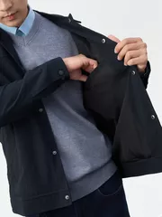 Áo Khoác Thời Trang Nam 5S Fashion Cổ Đức Dệt Hiệu Ứng M0AKH25018