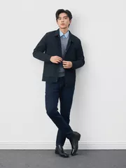 Áo Khoác Thời Trang Nam 5S Fashion Cổ Đức Dệt Hiệu Ứng M0AKH25018