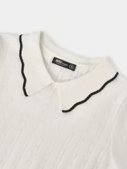 Áo Len Cộc Tay Nữ 5S Fashion Dệt Hiệu Ứng W0ALC25006