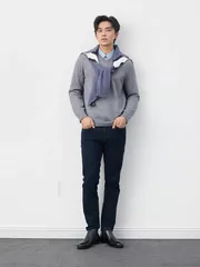 Áo Len Nam 5S Fashion Kẻ Ngang Phom Slimfit M0ALE25001