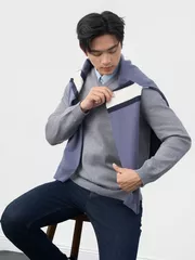 Áo Len Nam 5S Fashion Kẻ Ngang Phom Slimfit M0ALE25001