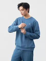 Set Bộ Nỉ Nam Cổ Tròn 5S Fashion In Tay Phom Slimfit MBNI25003