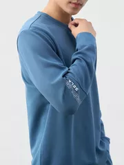 Set Bộ Nỉ Nam Cổ Tròn 5S Fashion In Tay Phom Slimfit MBNI25003