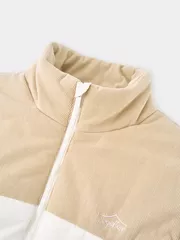 Áo Phao Nữ Can Phối Nhung Cổ Trụ 5S Fashion Phom Slimfit W0PHF25001